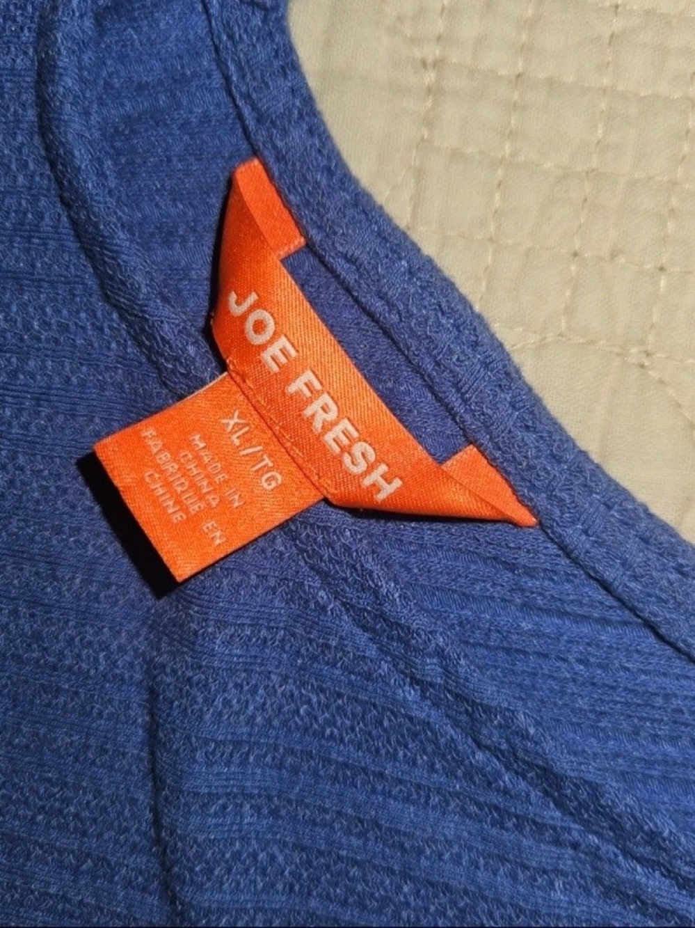 Joe Fresh Royal Blue Ribbed Flutter Tank - Picture 2 of 2